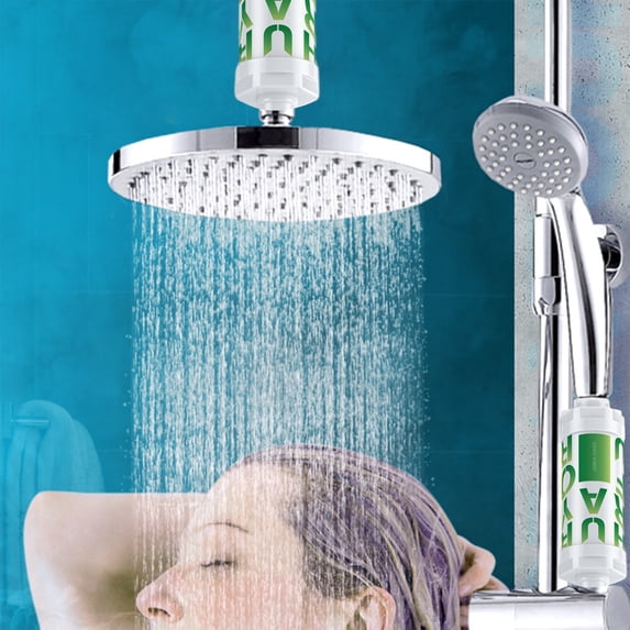 Tuvgenk Shower Filter with Scent Replacement Shower Head Filters for Hard Water Green Plastic Remove Chlorine for Dry Skin, Dry Hair