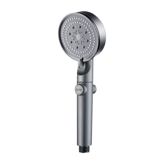 Tuvgenk Shower Head Handheld High Pressure Rv Detachable Shower Head 5 Spray Modes Replacement Plastic Dark Gray for Home Bathroom