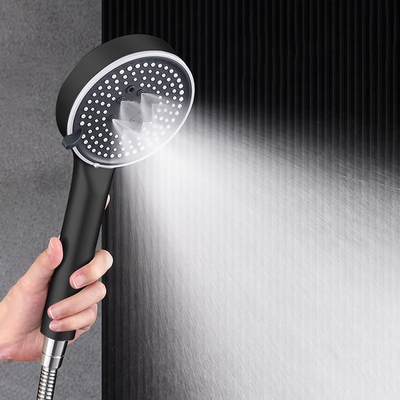 Tuvgenk Shower Head High Pressure Handheld Detachable Shower Head Black 5 Spray Modes Plastic Replacement for Home Bathroom
