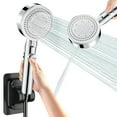 thumbnail image 1 of Tuvgenk Shower Head High Pressure Handheld Rv Detachable Shower Head 6 Spray Modes Silver Plastic Replacement for Home Bathroom, 1 of 8