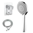 thumbnail image 1 of Tuvgenk Shower Head High Pressure Handheld Shower Head Plastic Detachable Replacement Silver 5 Spray Modes for Home Bathroom, 1 of 8