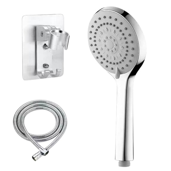 Tuvgenk Shower Head High Pressure Handheld Shower Head Plastic Detachable Replacement Silver 5 Spray Modes for Home Bathroom