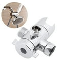 thumbnail image 1 of Tuvgenk Shower Head Holder Bathroom Shower Arm Diverter Silver Plastic 1/2" Ips Easy Installation 3-Way Diverter for Handheld Showerheads, 1 of 5