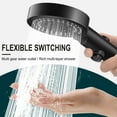 thumbnail image 1 of Tuvgenk Shower Head Rv High Pressure Handheld Shower Head Detachable Replacement 6 Spray Modes Plastic Black for Home Bathroom, 1 of 9