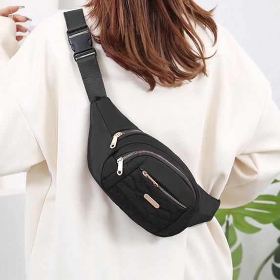 Tuvgenk Sling Bag Slim Anti-Theft Crossbody Bag Nylon Spandex Waterproof Multi Pocket Daily Bag for Commute Travel Cycling