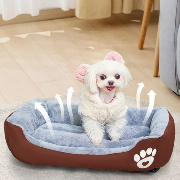 Tuvgenk Soft Dog Bed Washable Cozy Indoor Home Cat Bed Coffee Warm Pet Pad