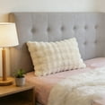 thumbnail image 1 of Tuvgenk Soft Long Pile Rectangular Pillowcase, 29x19 Inch Standard Size Fuzzy Plush Bubbled Cover with Zipper, Decorative Accent Pillow for Bedroom and Couch, 1 of 6
