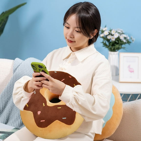 Tuvgenk Soft donut cushion 100%Polyester seat cushion For Interior Use Circle Multicolor Soft