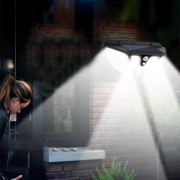 Tuvgenk Solar Wall Lights Plug In Dusk To Dawn Waterproof Flood Lights Led Lights Outdoor Decorative Lights