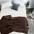thumbnail image 1 of Tuvgenk Solid Color Quilts Brown Crib/Toddler Bed Polyester Blanket Summer Durable Lightweight Travel Cooling Cover Blanket for Beds, 1 of 6