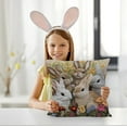thumbnail image 1 of Tuvgenk Spring Easter Decor Pillow Cover 18x18 Inch Floral Bunny Print Soft Polyester Throw Pillow Case with Zipper for Living Room, 1 of 6