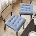 thumbnail image 1 of Tuvgenk Square Patio Chair Cushions Non-Slip Blue Outdoor Seating Cushions Practical Winter Polyester for Bedroom，Balcony, 1 of 6