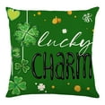 thumbnail image 1 of Tuvgenk St. Patrick‘s Day Pillow Cover 18x18 Inch Irish Printed Linen Decorative Throw Pillow Cover for Sofa Chair Home Decor, 1 of 5