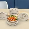thumbnail image 1 of Tuvgenk Stainless Steel Insulated Lunch Box,Thermal Meal Prep Containers with Foldable Handle,Leakproof Bento Box for Soup and Meals,Beige, 1 of 6