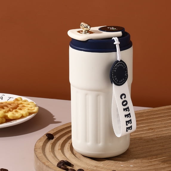 Tuvgenk Stainless Steel Insulated Water Bottle with Handle Office 15 Oz Water Bottle Flask Leakproof Reusable Navy for Car Outdoor Home Travel