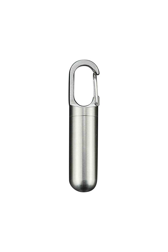 Stainless Steel Mini Pill Holder Keychain Waterproof Airtight Storage Box for The Practical, Everyday Carry Needs Of Men And Women