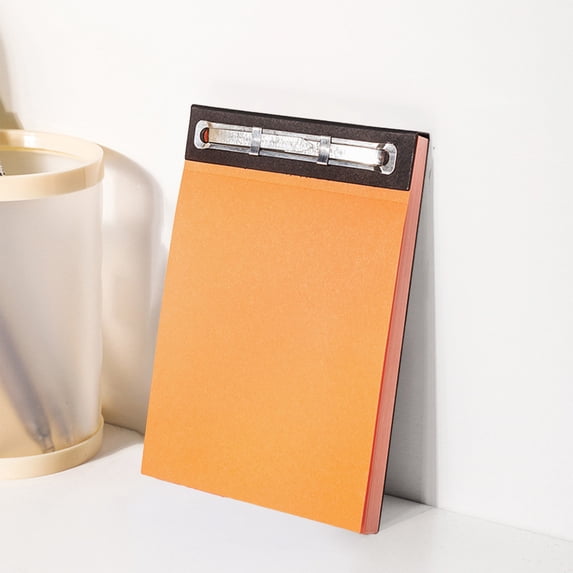 Tuvgenk Sticky Notebook A6 Orange Journal Tape-Bound Thick Solid Travel Diary