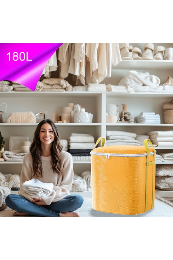 Storage Bags for Clothes Orange Large Durable Storage Bags Multifunction Zipper Practical for Home Use
