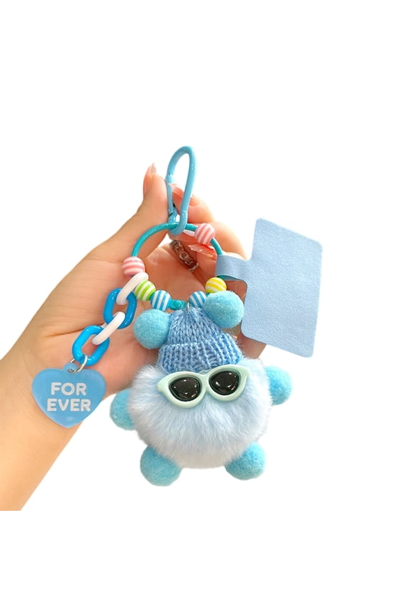 Stuffed Animal Adorable Plush Keychain Mini portable Toy A Safe Backpack Charm Gift for Girls