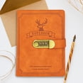 thumbnail image 1 of Tuvgenk Subject Notebook A5 Personal Brown Locking Notebook Deer Head Lay-Flat Travel Diary, 1 of 6