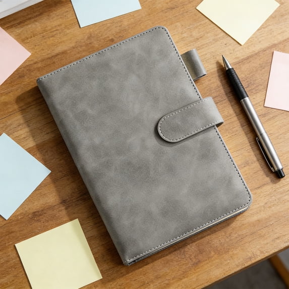 Tuvgenk Subject Notebook Gray A5 Journal Solid Color Durable Travel Diary for Meetings School and Office Use