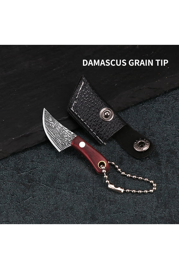 Stainless Steel Mini Blade Keychain Portable Compact Key Fob for Gifts