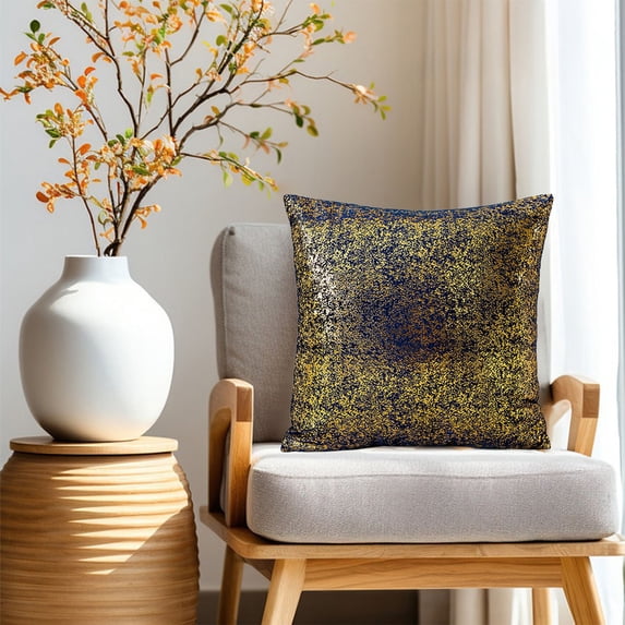 Tuvgenk Throw Pillow Covers 18x18 In Indoors Flock Pillowcases Soft Navy Basic Solid Color for Patio