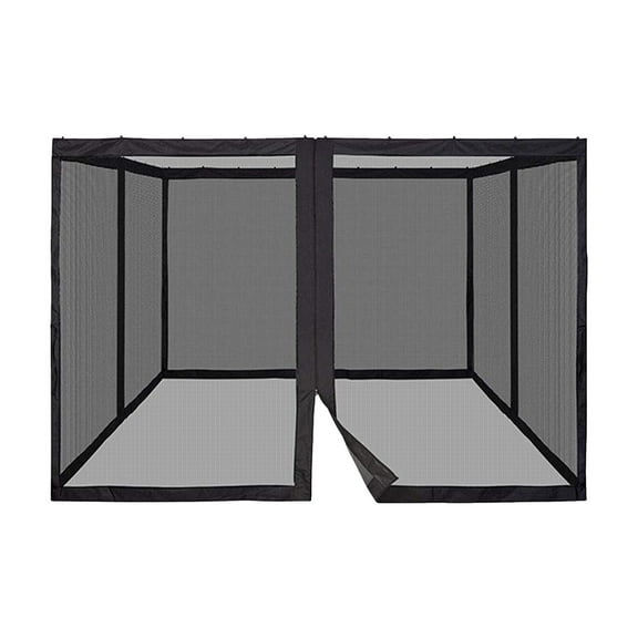 Tuvgenk Universal Patio Mosquito Netting 4 Zipper Screen Walls Lightweight Compact Bug Proof for Outdoor Garden 118x142 Inch