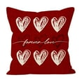 thumbnail image 1 of Tuvgenk Valentine's Day Pillow Cover 18X18 Inch,White Hearts Decorations Holiday Farmhouse Decorative Pillow Case for Sofa Couch Decor (Red), 1 of 7