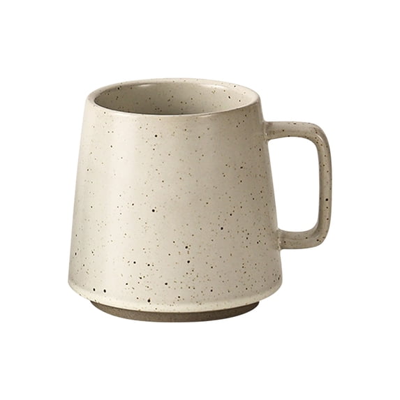 Tuvgenk Vintage Coffee Mugs 12 Oz Solid Color Beige Ceramic Travel Mug Reusable Cappuccino Cup, Latte Cup Mugs