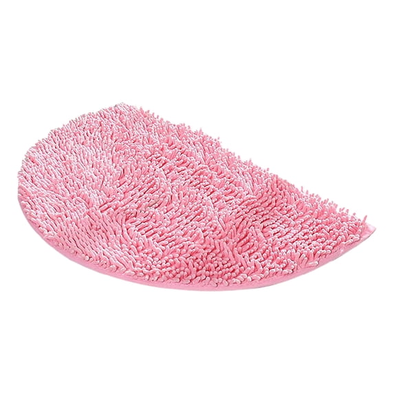 Tuvgenk Water Absorbing Bath Mats Non Slip Boho Quick Dry Bathroom Rug Semicircle 2x1 Pink Small Chenille Area Rug for Tub