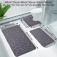 thumbnail image 1 of Tuvgenk Waterhog Bath Rugs Gray Rectangular Bathroom Sets 3 Piece Rug Decor Home Washable Non-Slip for House, 1 of 7