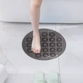 thumbnail image 1 of Tuvgenk Waterproof Bathroom Rugs Quick Dry Non Slip Bath Mat Small Round Gray 1'X1' Shower Mat, 1 of 5