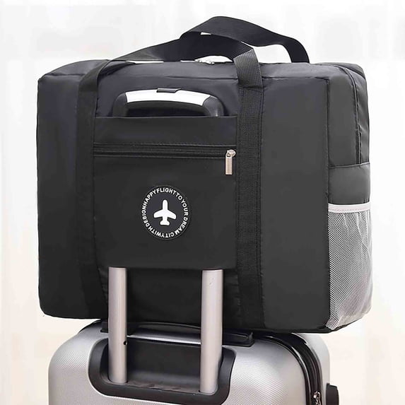 Tuvgenk Waterproof Foldable Travel Bag Portable Lightweight Carry On Bag with Luggage Trolley Sleeve for Airplane Travel Sports Weekend Trip