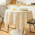 thumbnail image 1 of Tuvgenk Waterproof Linen Tablecloth 35*23 Tablecloth Beige Machine Washable Round Decorations Tablecloths, 1 of 6