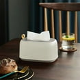 thumbnail image 1 of Tuvgenk White Plastic Facial Tissue Covers Rectangular Tissue Box Modern Gift Decorative Tissue Box for Friends, 1 of 6