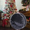 thumbnail image 1 of Tuvgenk Wreath Storage Bag Black 24*24*7.8 In Durable Storage Bags Zipper Multifunction Practical for Home Use, 1 of 6
