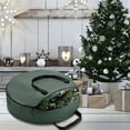 thumbnail image 1 of Tuvgenk Wreath Storage Bag Durable Green Water Resistant Storage Bags Multifunction Practical Zipper for Home Use, 1 of 5