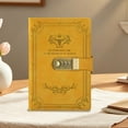 thumbnail image 1 of Tuvgenk Yellow Subject Notebook Personal A5 Locking Notebook Retro Thick Bull Head Travel Diary, 1 of 6