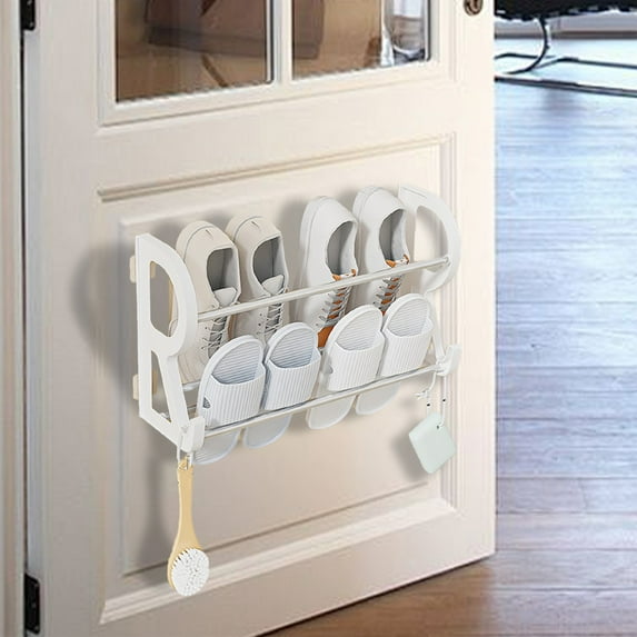 Tuvgenk metal Freestanding hanging shoe rack small shoe rack White shoe rack organizer outdoor