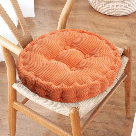 Tuvgenk seat cushion Welted 100%Polyester support Soft seat cushion For Interior Use Circle Orange meditation cushion