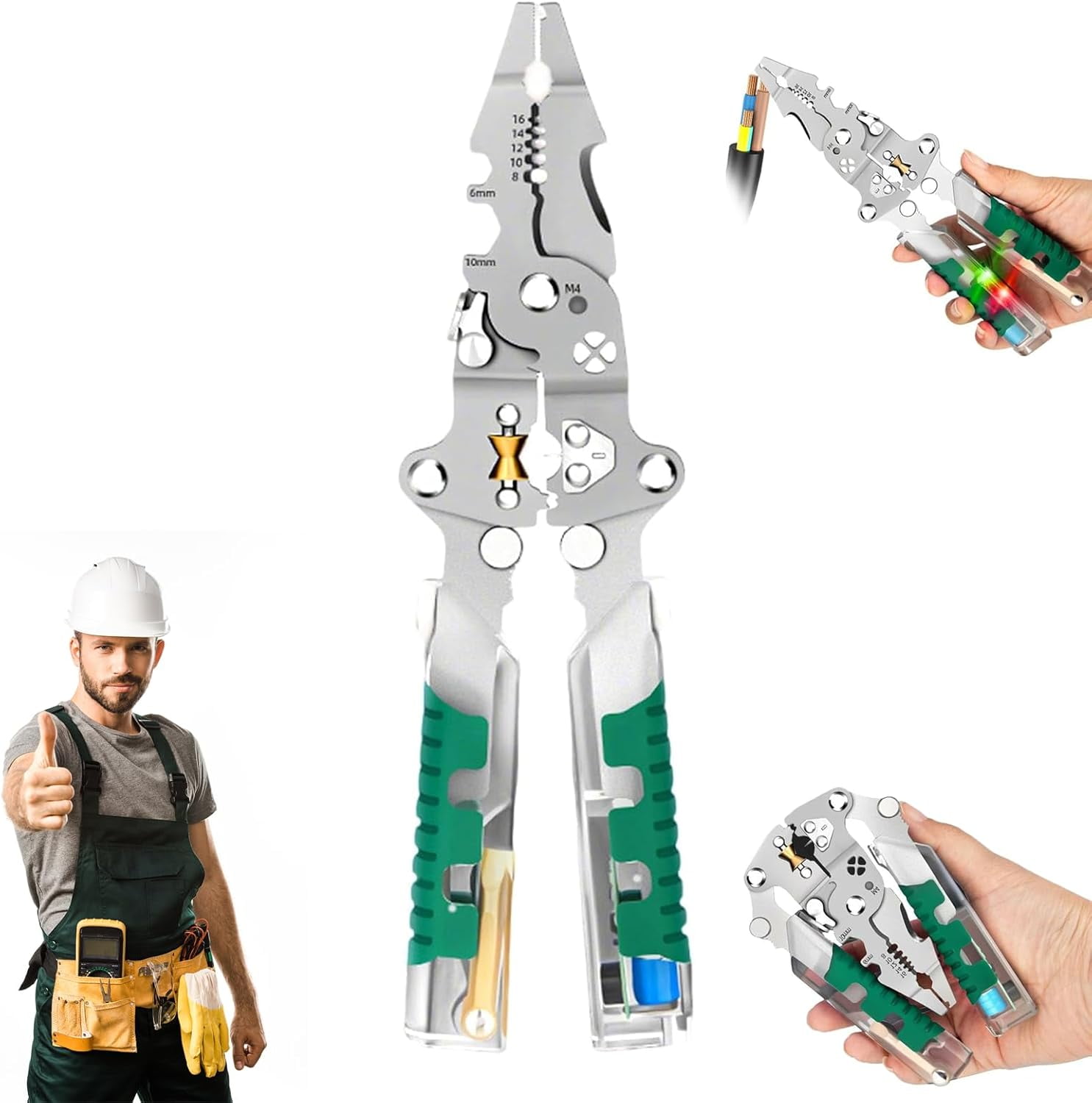 Tuvilo Electrical Pliers 2025 Upgrade Folding Stylus Screwdriver Wire