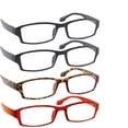 thumbnail image 1 of Tuvision Readers Unisex +2.75 Reading Glasses, Black/Tortoise/Red, 4 Pack, 1 of 11