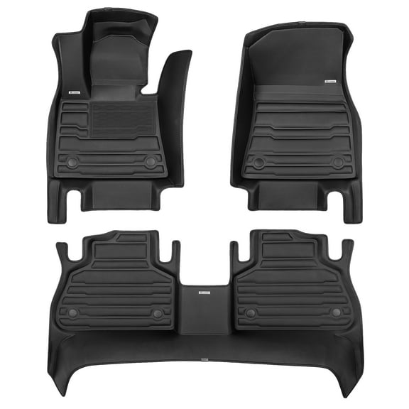 TuxMat - For BMW X5 5-Seater 2019-2026 Models - Custom Car Mats - Maximum Coverage, All Weather, Laser Measured - This Full Set Includes 1st and 2nd Rows