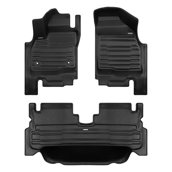 TuxMat - For Chevrolet Bolt EV 2017-2023 Models - Custom Car Mats - Maximum Coverage, All Weather, Laser Measured - This Full Set Includes 1st and 2nd Rows