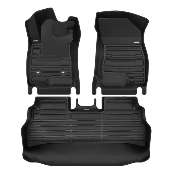 TuxMat - For Chevrolet Trax 2024-2026 Models - Custom Car Mats - Maximum Coverage, All Weather, Laser Measured - This Full Set Includes 1st and 2nd Rows