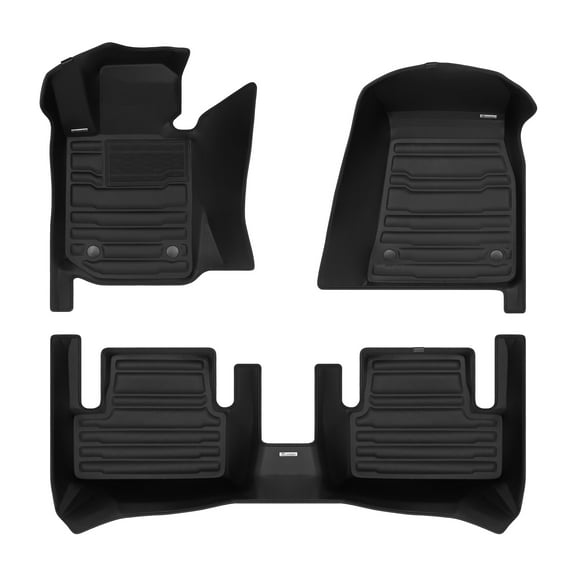TuxMat - For BMW i4 2022-2026 Models - Custom Car Mats - Maximum Coverage, All Weather, Laser Measured - This Full Set Includes 1st and 2nd Rows