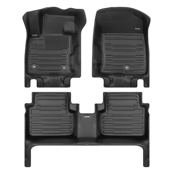 TuxMat - For Ford Bronco Sport 2021-2026 Models - Custom Car Mats - Maximum Coverage, All Weather, Laser Measured - This Full Set Includes 1st and 2nd Rows