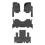 TuxMat - For Ford Expedition 7-Seater 2018-2024 Models - Custom Car Mats - Maximum Coverage, All Weather, Laser Measured - This Full Set Includes 1st, 2nd and 3rd Rows