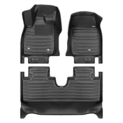 TuxMat - For Ford Mustang Mach-E 2020-2026 Models - Custom Car Mats - Maximum Coverage, All Weather, Laser Measured - This Full Set Includes 1st and 2nd Rows